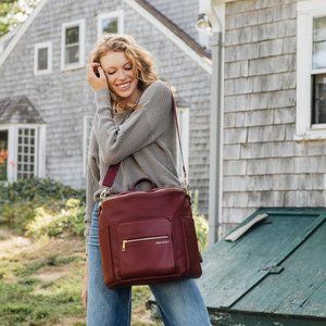 Fawn Design Original Diaper Bag in Wine